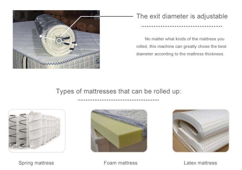 Empaquetadora automática de rollos para colchón de muelles de bolsillo, colchón de espuma de látex