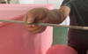 Máquina cortadora de espuma, residuos de esponja de poliuretano Eva 2019, banda de acero, herramientas eléctricas de sierra técnica