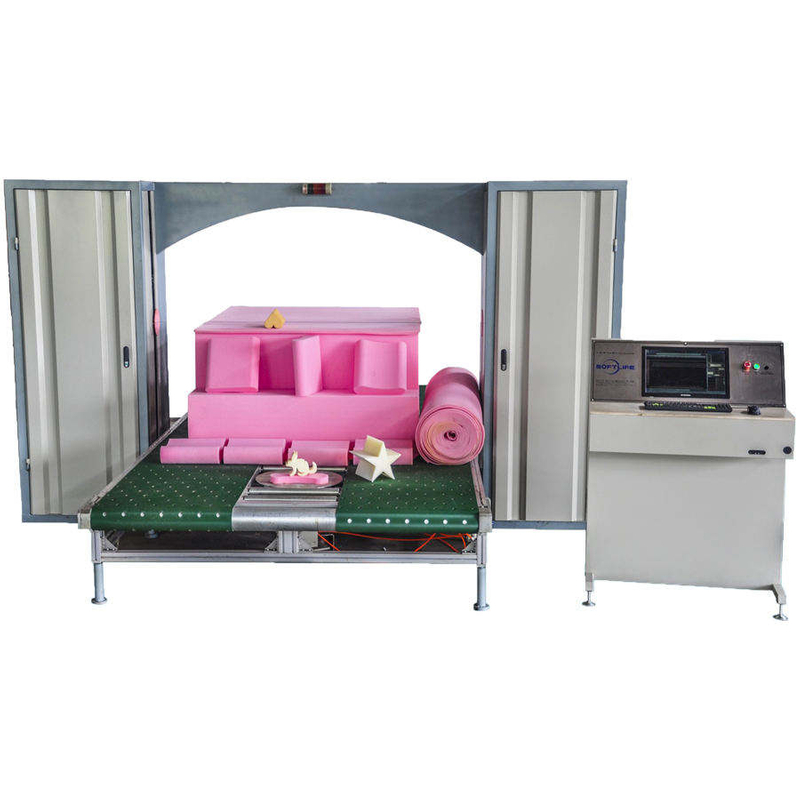 Máquina de corte horizontal y vertical de espuma de pu de alta velocidad, multifunción, doble hoja, proveedor chino